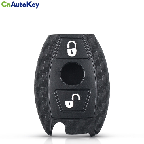 CS002044    Carbon Silicone Car Key Case Cover For Mercedes benz CLS CLA GL R SLK AMG A B C S 2/3 Buttons New Protective Shell