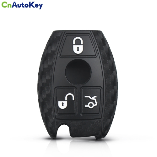 CS002039  For Mercedes Benz Year 2000+ NEC&BGA E S CL CLS CLA CLK W203 Remote Car Key Cover Carbon Fiber Silicone Key Case