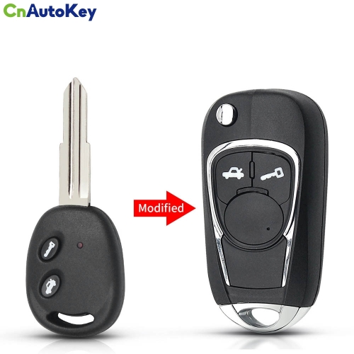 CS014018    For Chevrolet Modified Car Key Shell For Chevrolet LOVA Sail Epica Lechi Spark Folding 2 Button Key Case Left/Right Blade