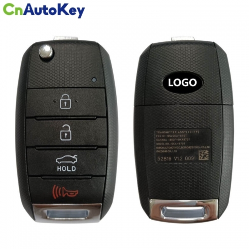 CN051133 OEM Kia Forte 2013-2016 Keyless Entry Remote Flip Key Fob OSLOKA-870T (YD-TP) 95430-A7400 4D70 chip