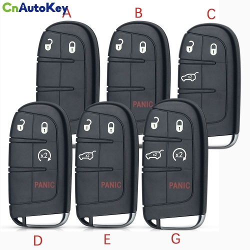 CN086042 2/3/4/5 Button Smart Remote Key M3N40821302 Fob 433MHz For Jeep Grand Cherokee 2013-2020 ID46 pcf7945 7953 Car Key Fob