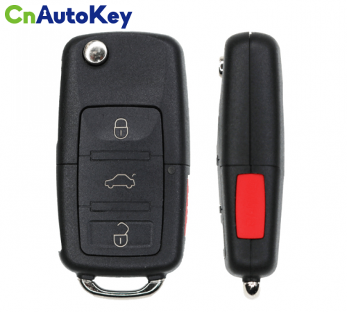 CN001129  Volkswagen 4 Button Remote Flip Key Fcc 1K0959753P Chip 48 Can Pn NBG92596263 AFTERMARKET