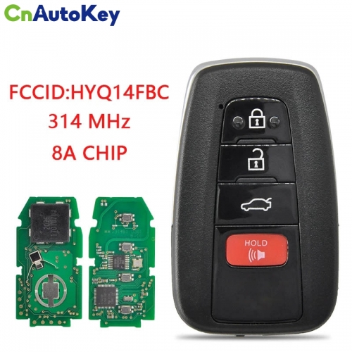 CN007182  for P/N: 89904-06220, 89904-06240 Smart Remote Key Keyless 315MHz Fob for Toyota Camry 2018 2019 2020 FCCID: HYQ14FBC