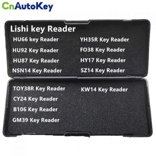 CLS01104  popular Lishi 2 in 1 2in1 Tool HU66 HU92 HU87 NSN14 TOY38R CY24 B106 GM37 GM39 YH35R FO38 HY17 SZ14 KW14 key reader