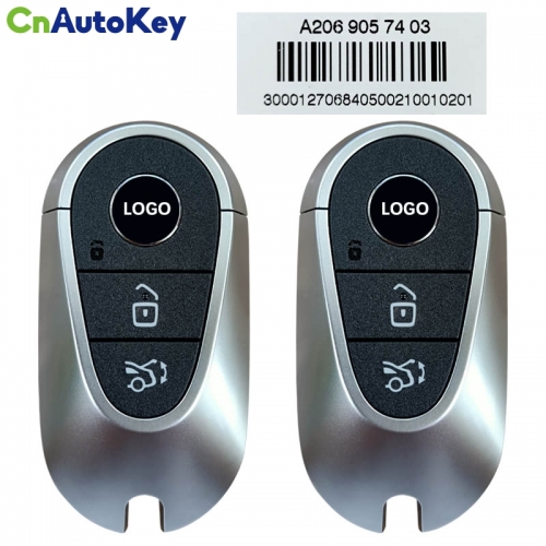 CN002089   OEM Smart Key Mercedes C-Class 2020+ Buttons:3 / Frequency: 433.92MHZ / Part No: A206 905 74 03 / (ONLY PAIRS)