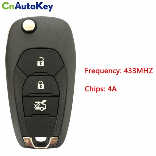 CN014083  Flip Key For Chevrolet Onix  433.92MHz ASK, NCF2960M / HITAG AES / 4A CHIP , P/N: 26325084