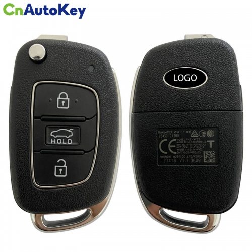 CN020124 Hyundai Sonata Genuine Flip Remote Key 2018 3 Buttons 433MHz 95430-C1300