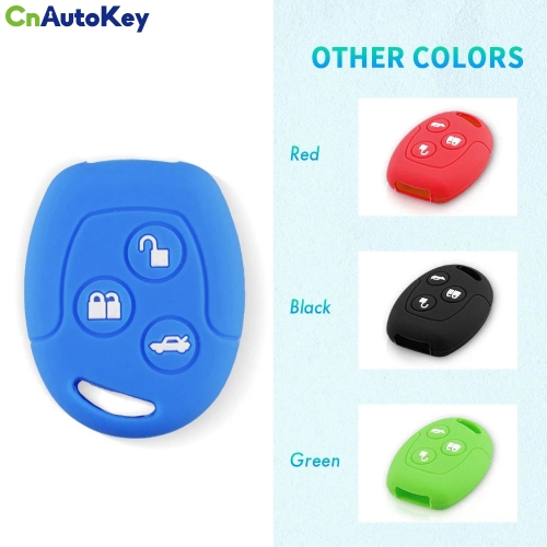 CS018041  3 Button Holder Protector Remote Silicone Car Key Case Cover For Ford Focus Mondeo Festiva Fusion Suit Fiesta KA MK4