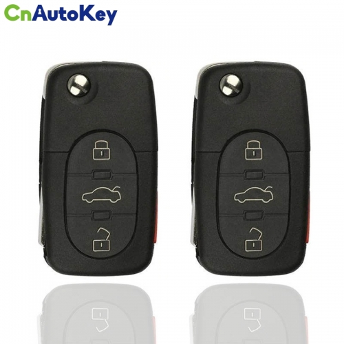 CN001130  1998-2002 VW / 4-Button Flip Key / HLO1J0959753F / (AFTERMARKET)