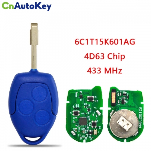 CN018038 Ford Transit  3 Button Remote Key 434MHZ 4D63 - 6C1T 15K601 AG