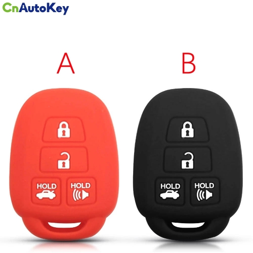 CS007111  Key Rings 4 Buttons For Toyota Camry Corolla RAV4 Vios Prius C Highlander 2012-2016 2017 2018 Car Key Silicone Case Key