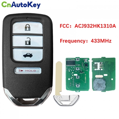 CN003149  2016-2017 Honda Accord Smart Keyless Proximity Remote 72147-T2G-A61 ACJ932HK1310A
