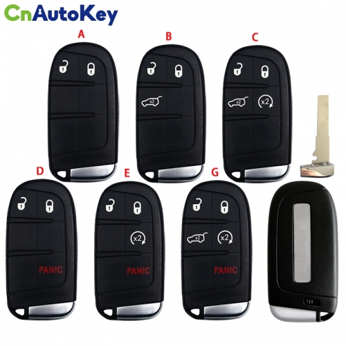CN086037  2/3/4/5BT Smart Remote Control Key 433mhz 4A Chip Keyless Entry SIP22 Blade for Jeep Renegade M3N-40821302