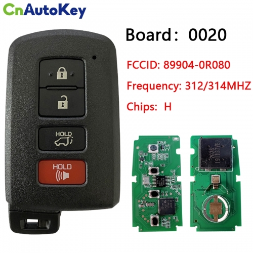 CN007156 2013-2018 For Toyota RAV4  4-Button Smart Key  PN 89904-0R080  HYQ14FBA  (G Board – 0020)