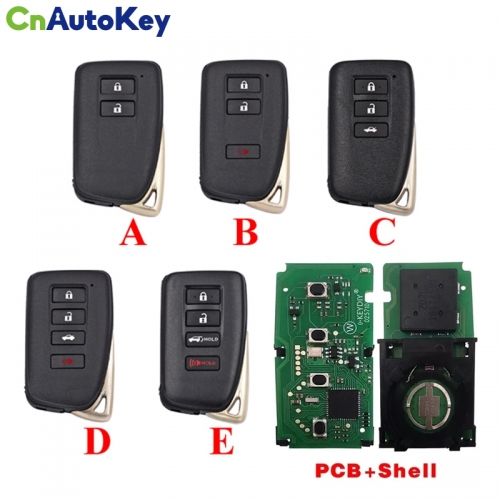 TB-01 TB01 KD Smart Key Universal Remote Control with 8A Transponder and Shell for Toyota Corolla RAV4 Camry/Lexus FCCID:0020