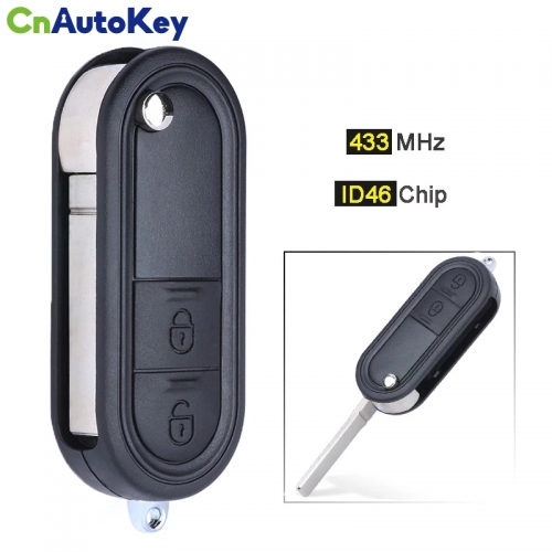 CN097011   433MHz ID46 chip 2 Button Replacement Flip Folding Remote Key Fob for for MG MG3