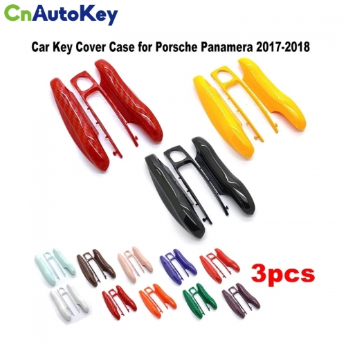 CS005011 3PCS Car Smart Remote Key Case Cover Holder Shell Key Fob ABS Replacement Accessories For Porsche Cayenne Panamera 911 2017-2020