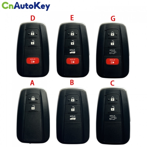 CS007132   Aftermarket 2/3/4 Button Smart Key Shell For Toyota Corolla Remote Cover