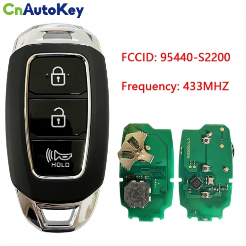 CN020163 Hyundai Santa Fe 2020 Smart Key Remote 3 Buttons 433 MHz HITAG 3 95440-S2200