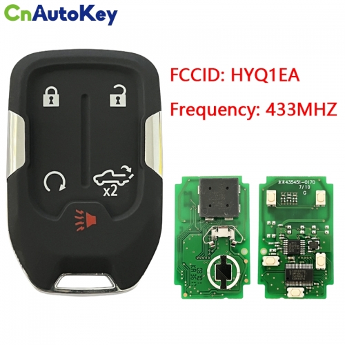CN019017 2019-2020 GMC Sierra 5-Button Smart Key Fob Remote (FCC: HYQ1EA, P/N: 13529632) 433MHZ ID46Chip