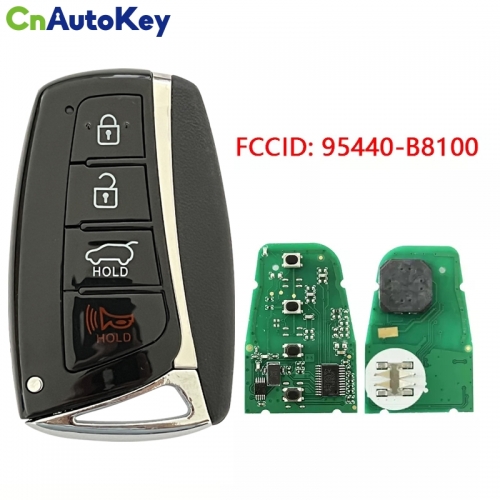 CN020226  2015-2018 Hyundai / 4-Button Smart Key ID46 Chip 433MHZ / PN: 95440-B8100 95440-2W500   / SY5MDFNA433 46chip 434mhz