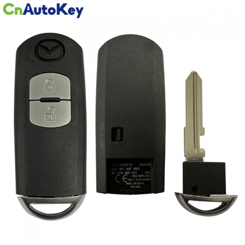CS026025 2 Buttons Replacement Remote Key Shell Case Fob For Mazda 3 5 6 CX-5 CX-7 CX-9 with Emergency Key