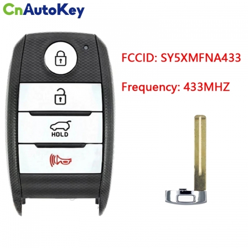 CN051173  For Kia Sorento 2014+ Smart Key, 4Buttons 95440-2P500 95440-3W500 433MHz, SY5XMFNA433