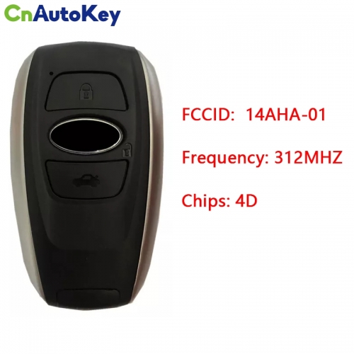 CN034010 Key for Subaru 2014 BRZ, l-egacy, 2014-, 2015 Impreza-XV 2015, Forester 2014- 4D Chip 314.3mhz 14AHA-01 281451-5801