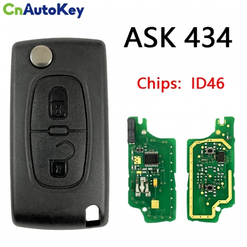 CN009003 Peugeot 307 Remote Key 2 Button 434MHZ ASK 2006-2010  CE0536