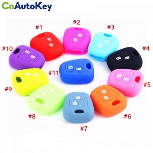 CS009049  Silicone Key Car Case Protector Remote Key Cover For Peugeot 107 206 207 307 For Citroen C1 C2 C3 C4 Picasso For Toyota Aygo