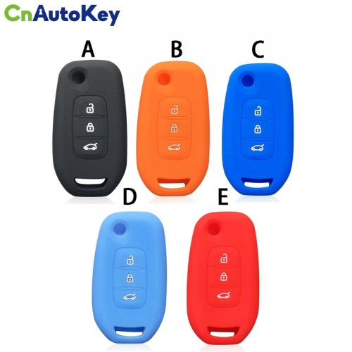 CS010077 Silicone Key Cover for Renault Logan 2 Stepway Sandero Clio 5 Arkana Captur Kadjar 2019 2020 2021 Remote Flip Folding Key Case