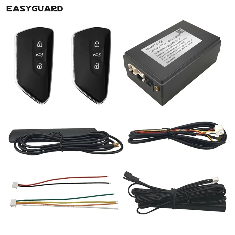CN126 EasyGuard Smart Key PKE Kit Fit For Golf 8 with Factory Push Start Button DC12V Keyless Entry Enable And Disable Valet Mode ESW309C-G8