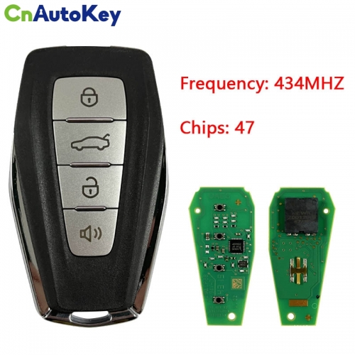 CN031004  4 button smart key for Geely 434MHZ  47 chip remote