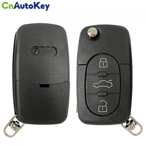 CN008089  Aftermarket Audi A6 C5 Flip-remote-3buttons-433mhz-4DO837231A