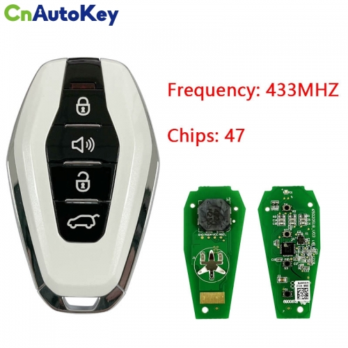 CN079009  For Chery Jetour 4Buttons Smart Key Hitag 3 47 chip 433mhz