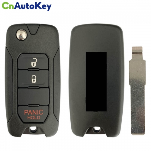 CN086047   4 Buttons Flip Folding Remote Key for Fiat 500X Jeep Renegade 2016-2018 433MHz with Chip Megamos AES 2ADFTFI5AM433TX SIP22 Uncut 4 Buttons