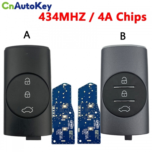 CN079007  For Chery 3 Buttons 434MHZ  4A Chip Smart Key (Blue Board)