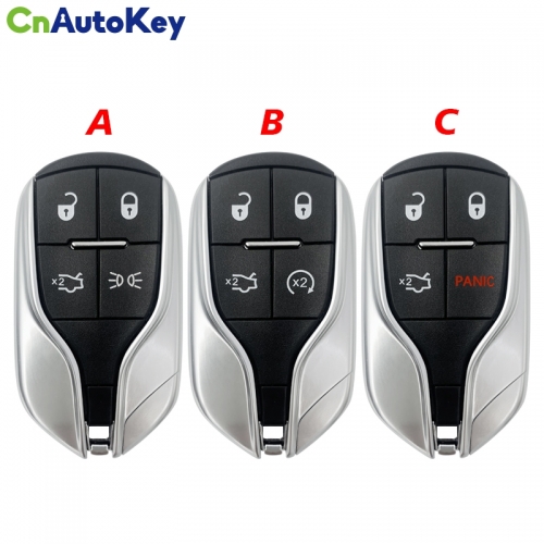 CS089001 Without Logo 4 Buttons Remote Smart Luxury Car Key Shell For Maserati President Ghibli Quattroporte Levant Card Replacement without logo