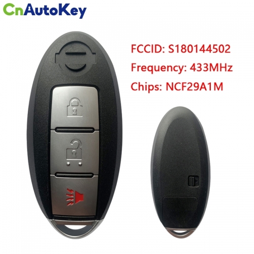 CN027076 2018-2019 Nissan Kicks Smart Proximity Key 3 Button Fcc KR5TXN1 Pn 285E3-5RA0A S180144502 NCF29A1M, 433MHz