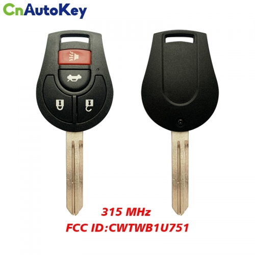 CN027015 4 Button for Nissan Sentra  2013-2014 315 MHz FCC ID CWTWB1U751