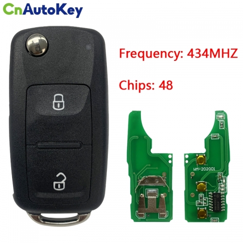 CN001025 7E0 837 202 AD  for VW Remote Key 2 Button 434MHZ ID48