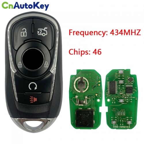 CN013025 Buick 5 Button Smart Proximity Key Fcc HYQ4EA Pn 13508414  434MHZ ID46