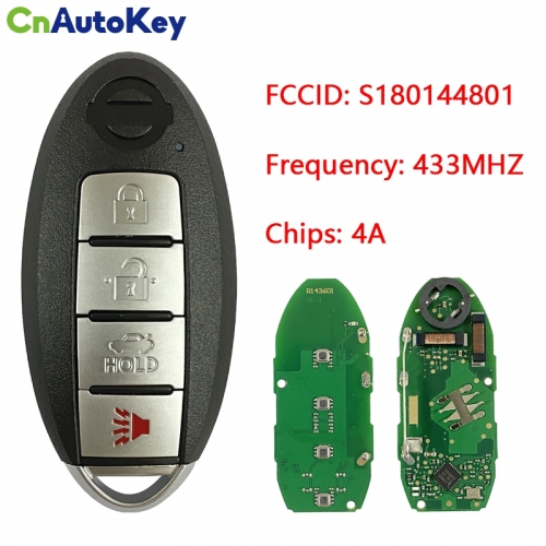 CN027077 Nissan Altima 285E3-6CA1A , S180144801 KR5TXN1 7812D-TXN1 Key - Prox Smart NCF29A1M, 433MHz