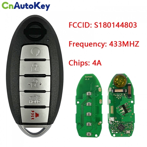 CN027075 433MHz NCF29A1M 4A Chip S180144803 KR5TXN4 285E3-6CA6A Keyless-go Smart Remote Car Key Fob 4 Button for Nissan Altima 2019-2020