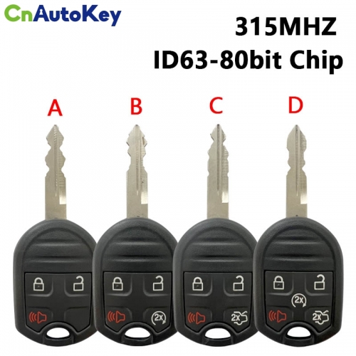 CN018131  Original Remote Car Key For Ford Mustang Expedition Explorer Taurus Flex 3-5 Buttons 315MHZ ID63-80bit Chip CWTWB1U793