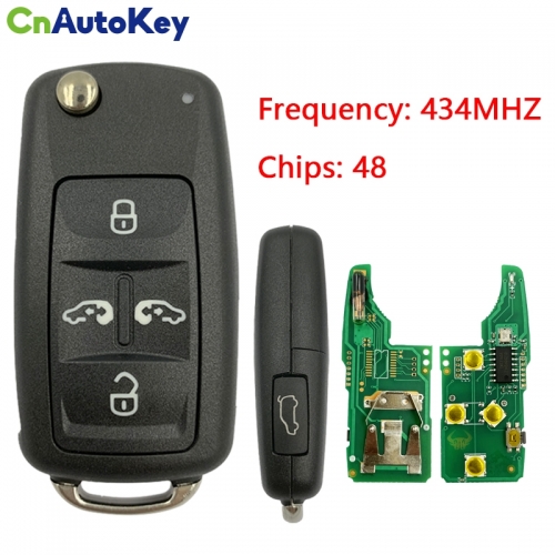 CN001120 Aftermarket VW Remote key  Volkswagen Sharan / Transporter ID48 VW Can 434Mhz NON-KEYLESS GO