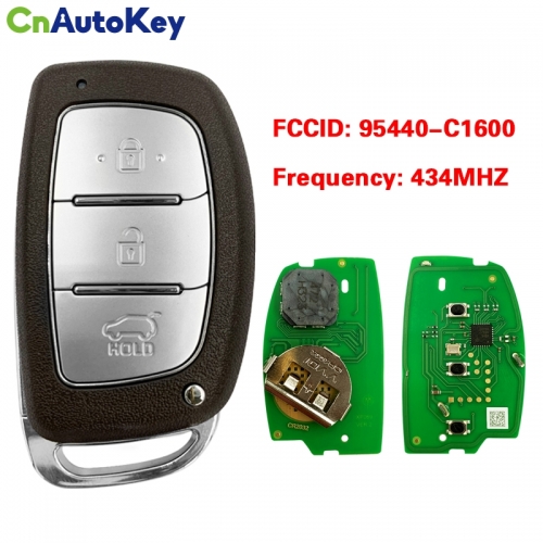 CN020150 For Hyundai Sonata 2018+ Smart Key, 3Buttons, CCAL14LP0120T2 DST-AES, 433MHz Brown 95440-C1600NNA Keyless Go