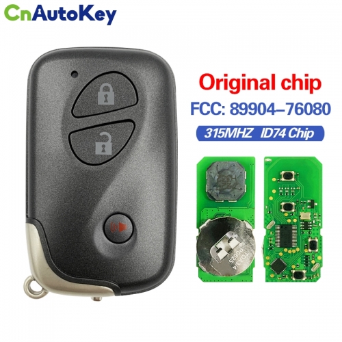 CN052030 2011 Lexus CT200h Smart Key 3B FCC# HYQ14AAB - 3370 Board PART NUMBER 89904-76080