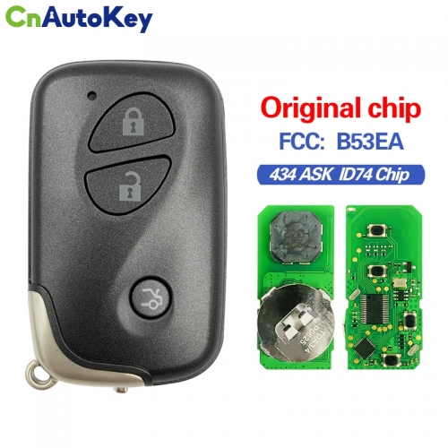 CN052029 Lexus GS 2006+ Smart Key, 3Buttons, B53EA A433 P1 98 4D-67, 433MHz 89904-30490 Keyless Go Lexus Gs300 Gs350 Gs430 Gs460 Gs450H