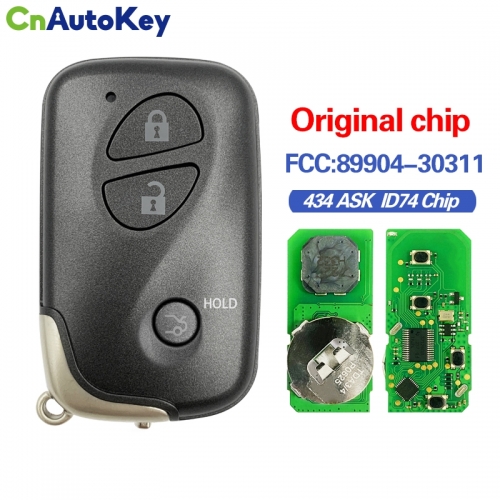 CN052041 Lexus GS300, IS220, IS250, LS460 2006+ Smart Key, 3Buttons, 14AAC 0140D, 433MHz 89904-30311